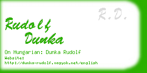 rudolf dunka business card